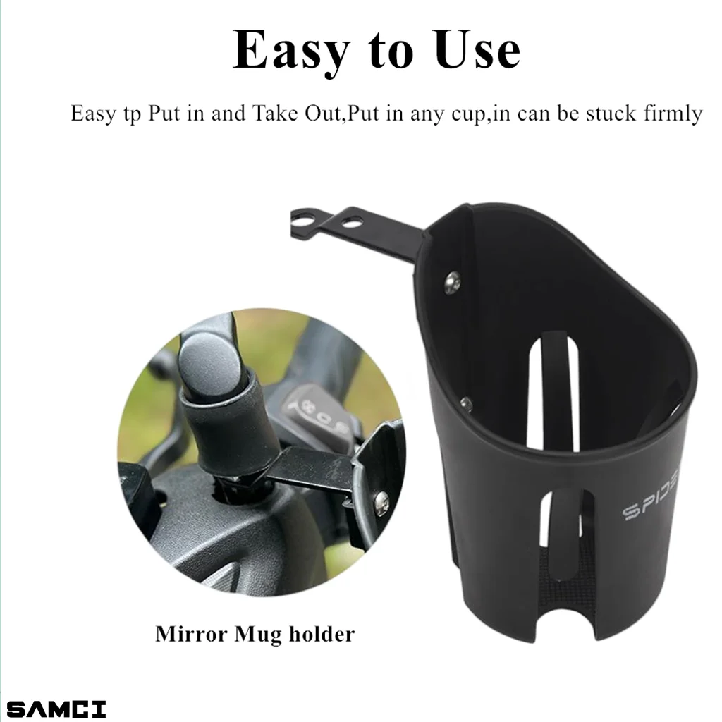 Uniwersalny uchwyt na napoje do motocykla, uchwyt na bidon do roweru elektrycznego, ultralekki uchwyt na butelkę z mocowaniem do lusterka wstecznego, akcesoria tuningowe 2025