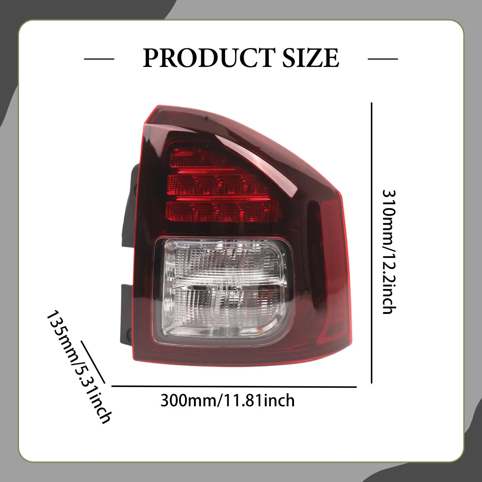 右テールライト 5272908Ab ジープ コンパス 2014-2017 アクセサリー用