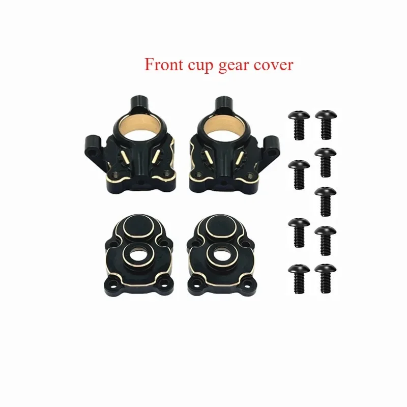 For Hyper GO MJX 1/18 H18P RC Car Brass Front Rear Cup Counterweight C-seat Gear Cover Metal Upgrade parts