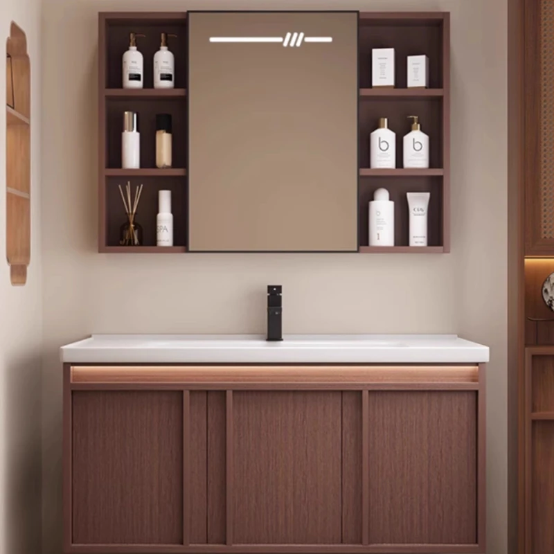 

Wooden Fashion Bathroom Cabinet Jewelry Perfume Skincare Decorations Bathroom Cabinet Storage Corner Gabinete Hotel Furniture