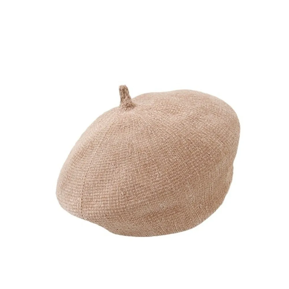 Fashion Warm Winter Wool Berets Hat Retro Solid Color French Artist Hat All Matched Elegant Felt Berets Lady