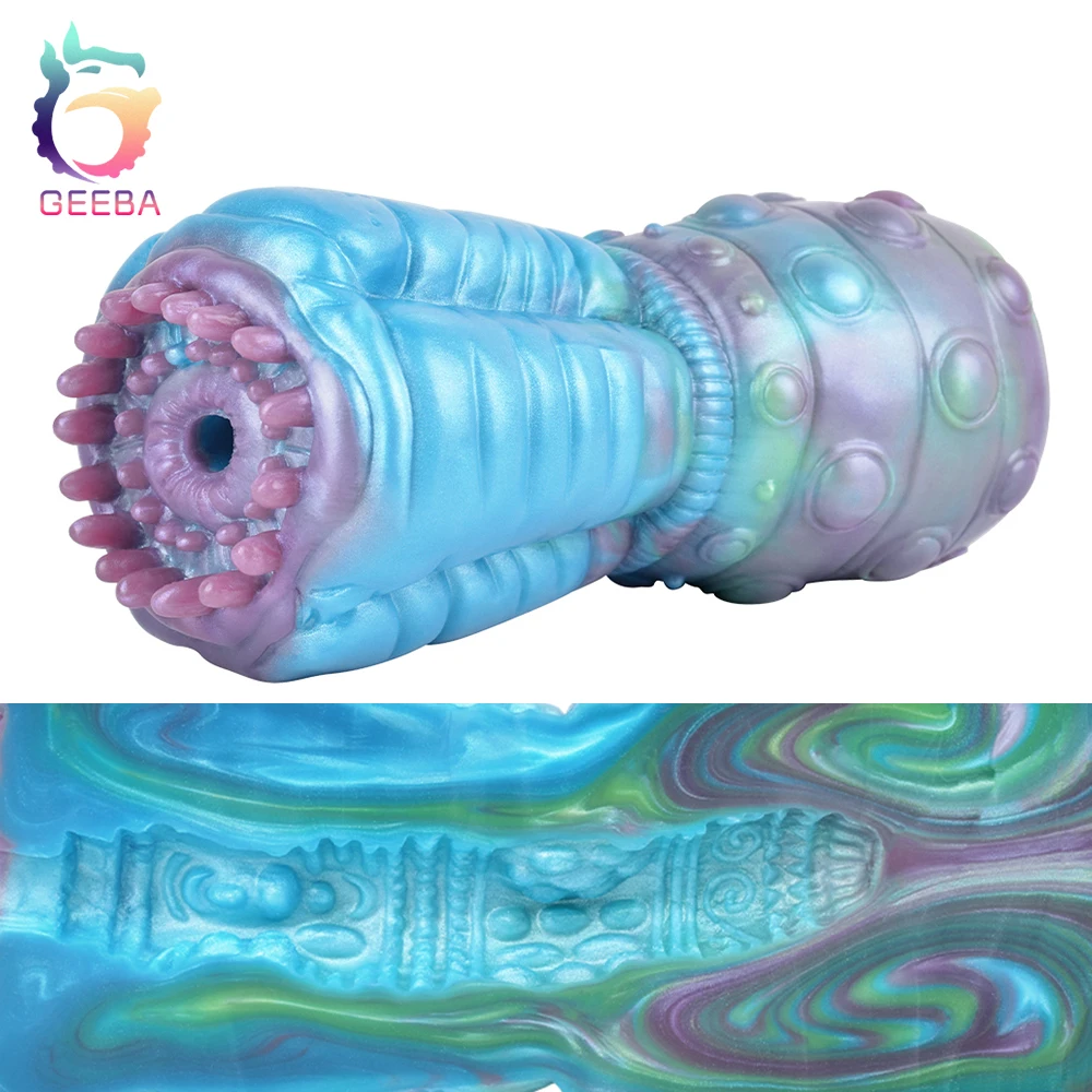 GEEBA Animal Sand Mallow-Fantasy Silicone Ocean Creature Pussy Sex Toy for Men Male Masturbator Penis Stroker Realistic Vagina