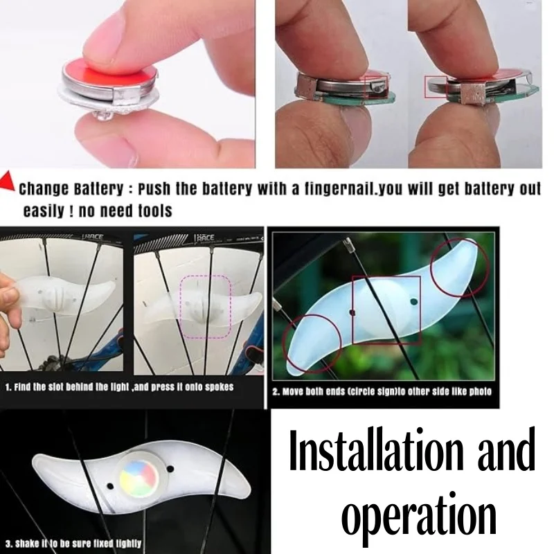 3 Lighting Mode LED Neon Bicycle Wheel Spoke Light Waterproof Color Bike Safety Warning Light Cycling Lamp Bicycle Accessories