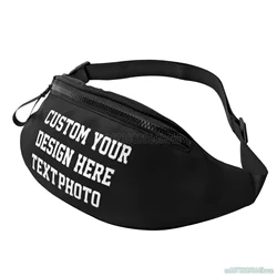 Custom Your Design Travel Waist Pack Personalized Unisex Crossbody Bag Sling Bag with Adjustable Strap for Sports Outdoor