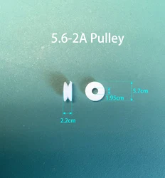 5.6-2A Thin Plastic Belt Pulley Wheel Diameter 5.6mm Thickness 2.2mm Hole 2mm Tight Fitting Motor Model Toy Accessories 5.6*2A