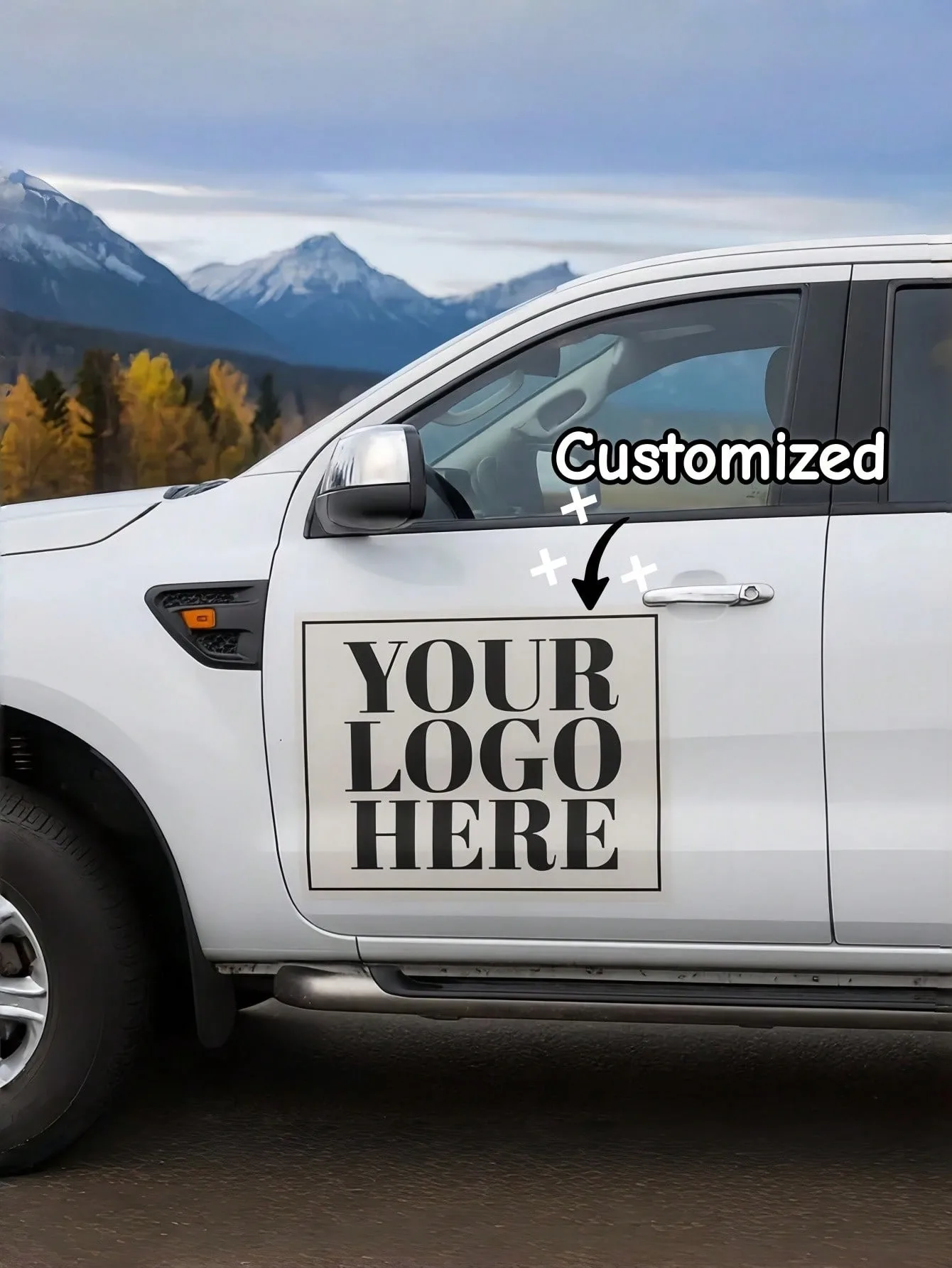1pc Custom Magnetic Car Sign Personalized Logo Vehicle Magnet for Cars Trucks Business Advertising Waterproof Outdoor Decor