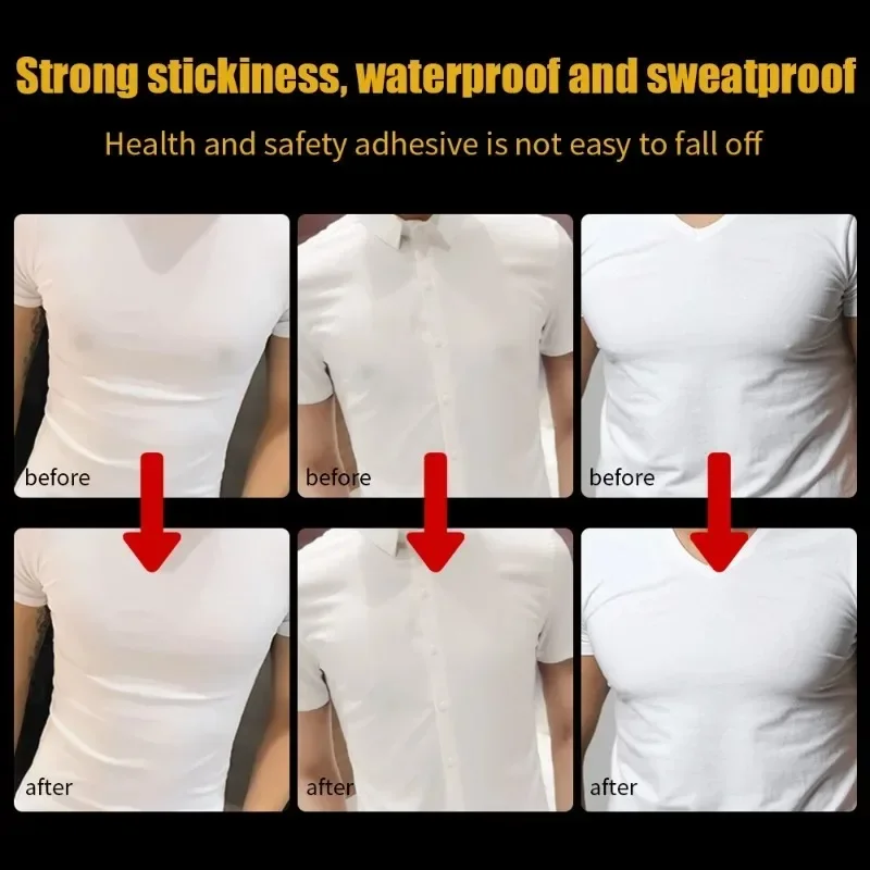 New Men Nipple Cover Adhesive Stickers Bra Pad Breast Invisible Breast Lift Bra Running Protect Nipples Chest Stickers Accessory image 6
