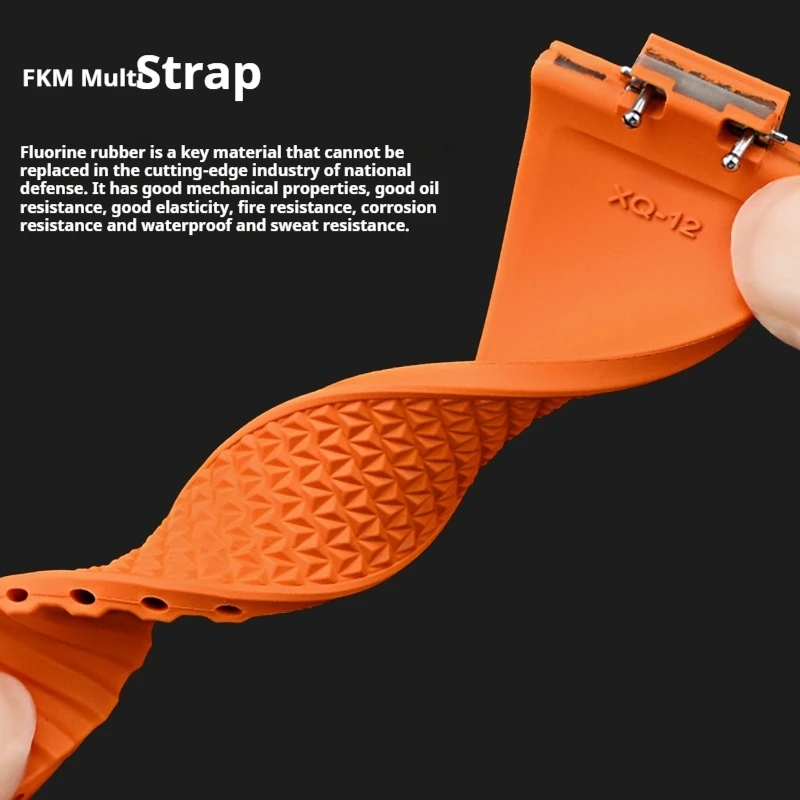 2025 فلوورو حزام مطاط لتيسو PRX سلسلة سوبر لاعب 35/40 مللي متر محدب الرجال النساء الإفراج السريع حزام (استيك) ساعة اكسسوارات 11/12 مللي متر