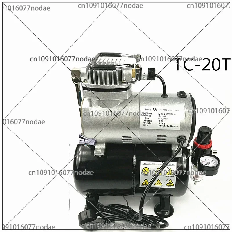 TC20T Small Air Compressor Silent Furniture Leather Repair Manicure Model Coloring Airbrush Air Pump good