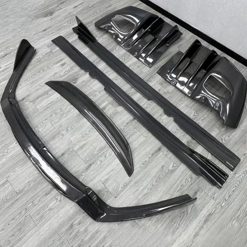 For  F12  2013-2017 Body Kit DMC Style Carbon Fiber Front Lip Side Skirts Spoiler Durable Premium Car Accessories