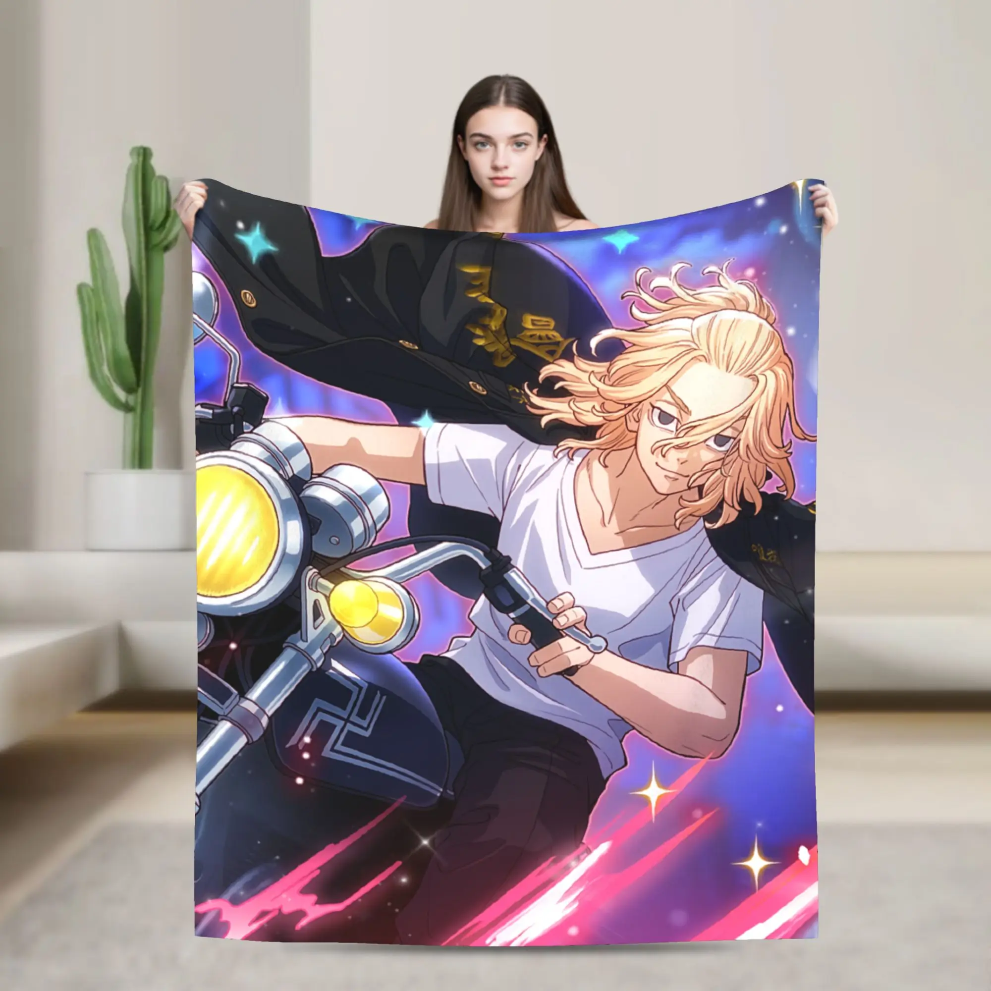 Mikey Tokyo Revengers Anime Blanket Cover Fleece  Super Soft Throw Blanket for Bedroom Sofa Bedspread