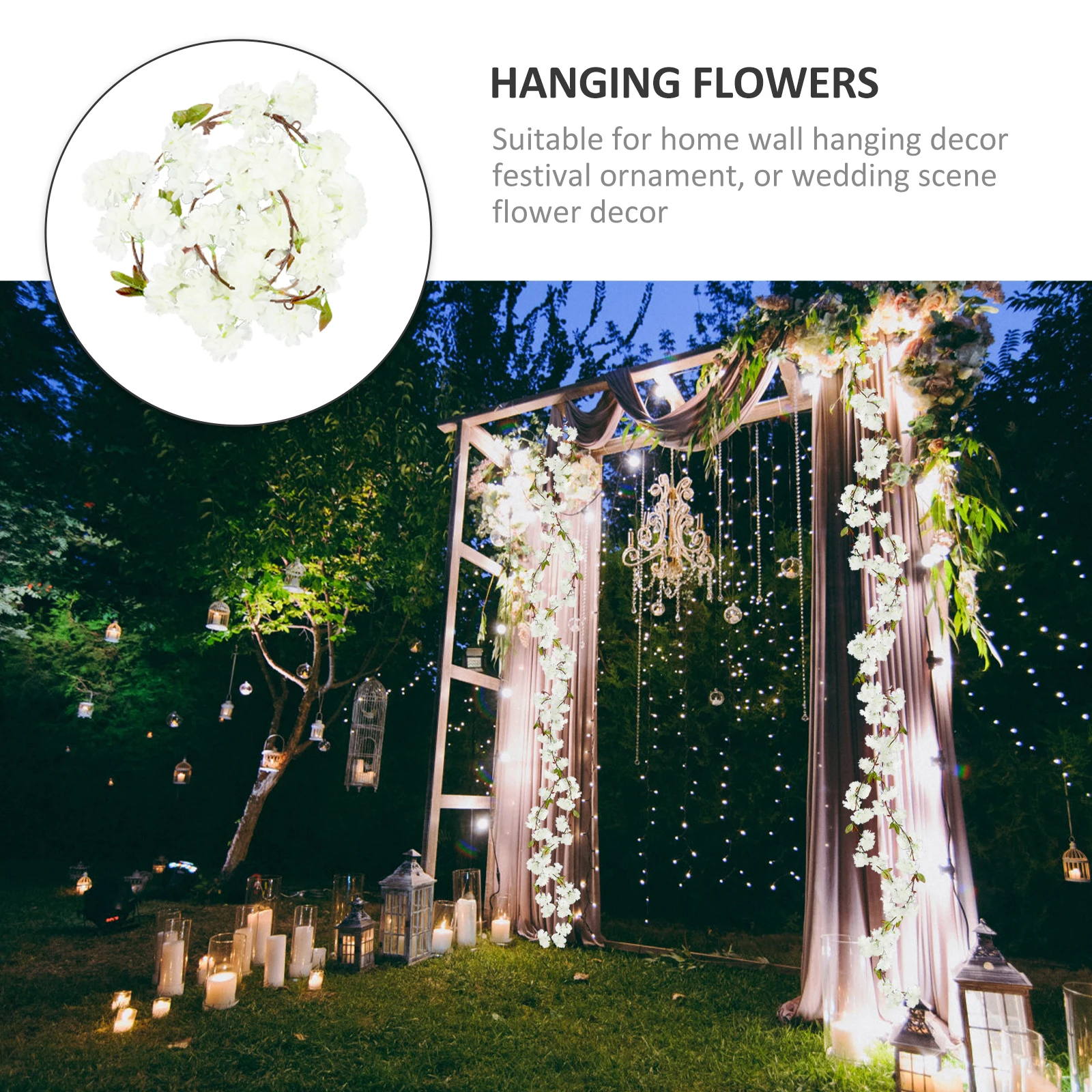

Forever Simulated Cherry Blossom Vine String Hanging Flower Artificial Fake Flowers