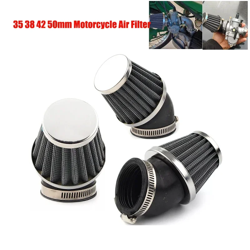 GT200 GT200XS Air Filter Pod Cleaner Bend Head 35 38 42 50 mm For Kawasaki AE80 81-83 AR80 KH250 Suzuki GT125 GT185 PGO50cc 90cc