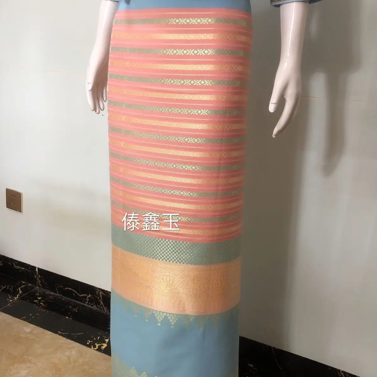 2pcsThailand Long-gyi กระโปรง Dai เสื้อผ้าชาติพันธุ์ฤดูร้อน Sarong Dai Tube กระโปรงเสื้อผ้าผู้หญิง