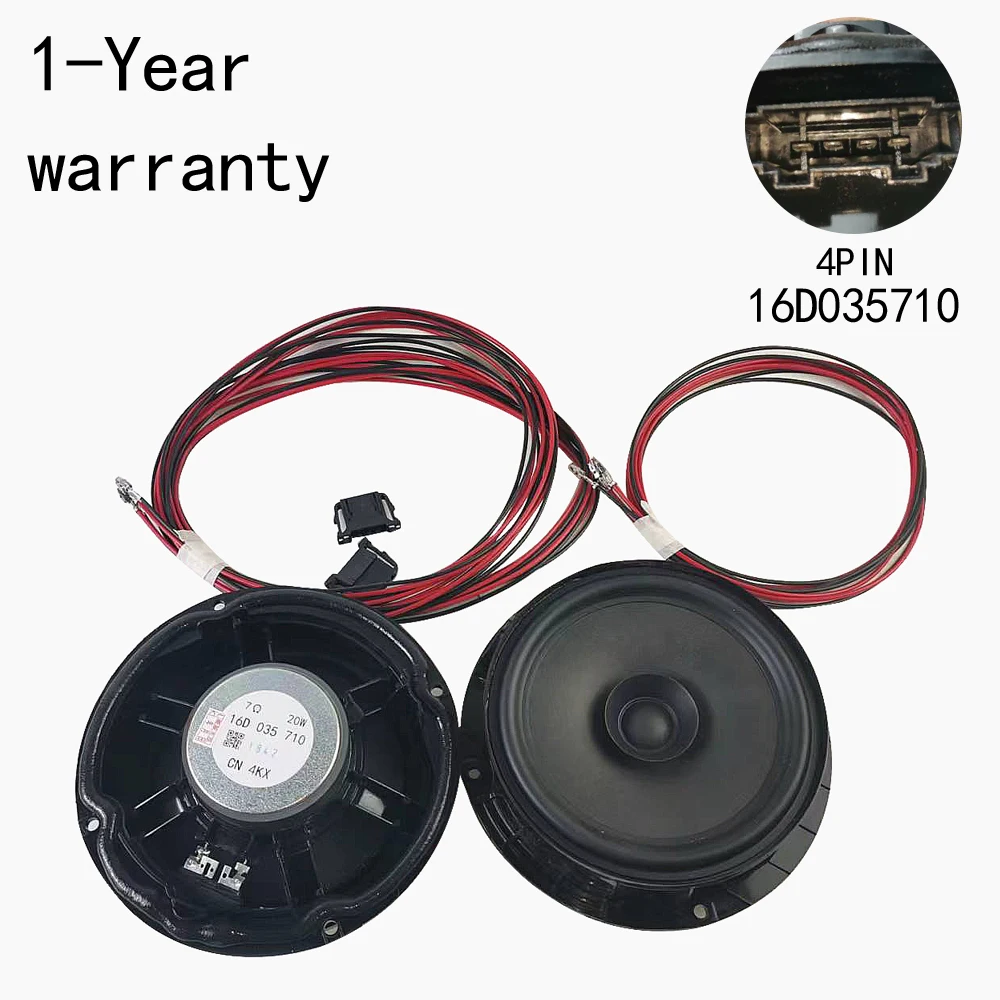 2Pcs Speaker For VW Santana Golf Sagitar C-trek Jetta Bora Skoda Rapid Spaceback 16D035710