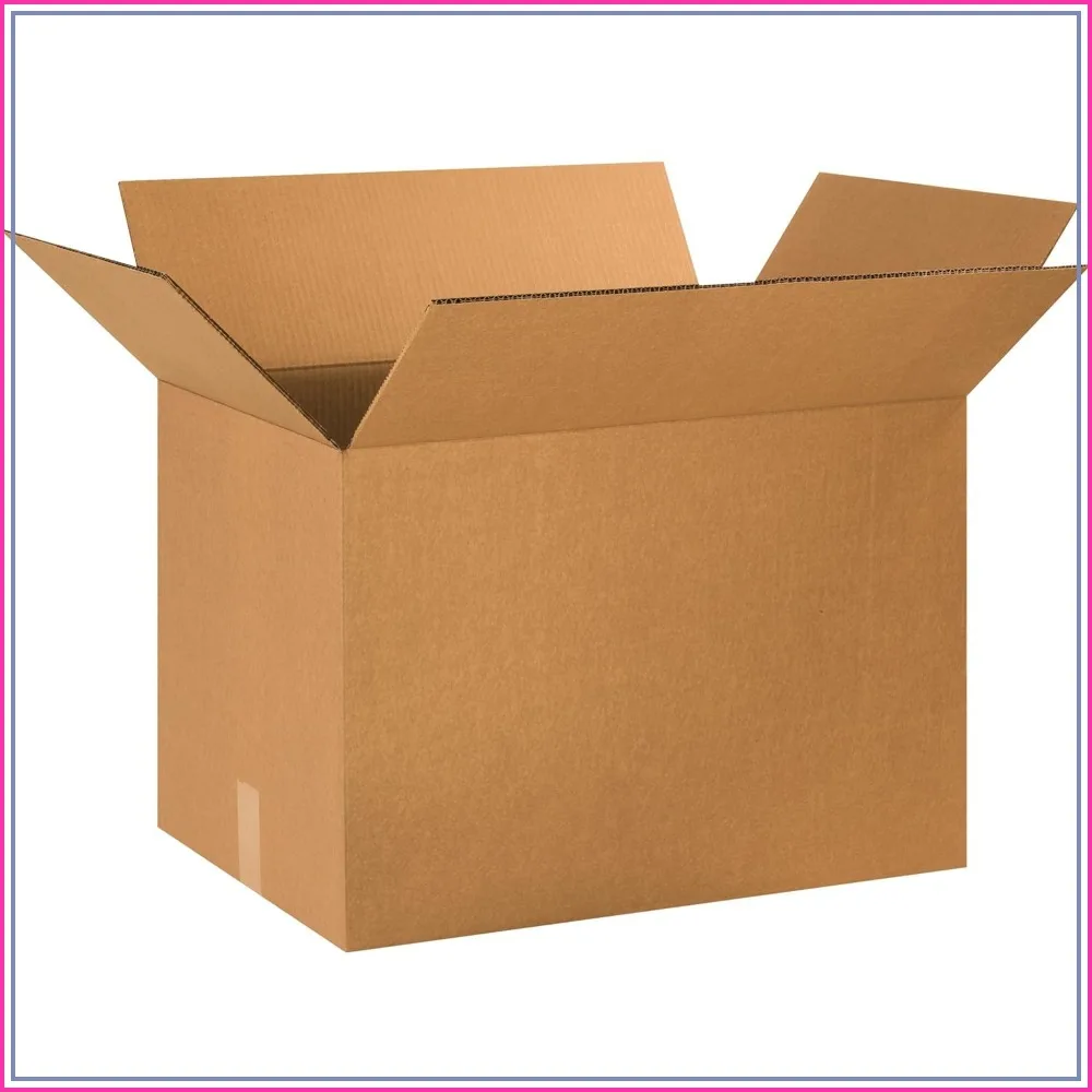 

24" x 16" x 16" Heavy-Duty Corrugated Boxes, Kraft, Pack of 10 for Shipping, Moving & Storage