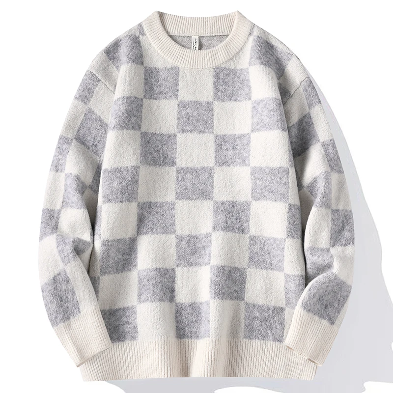 

Высококачественный утепленный вязаный свитер для мужчин, повседневный, из полиэфирного волокна, с длинными рукавами, круглым вырезом, пуловер, осень-зима