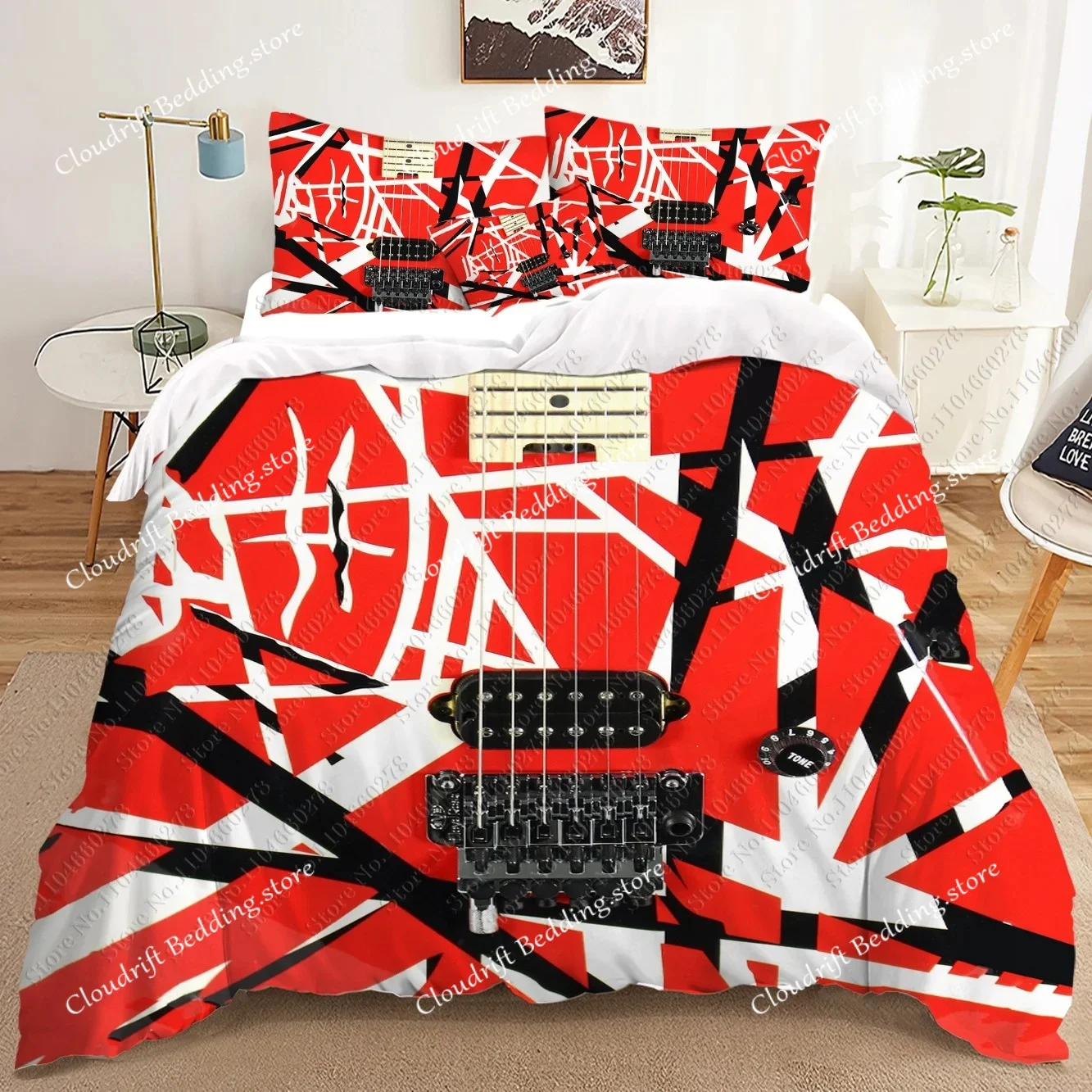New Singer Eddie Van Halen Bed Sheet Set Bedding Set Single Twin Full Queen King Size Bed Set Adult Kid Bedroom Duvet Cover Sets