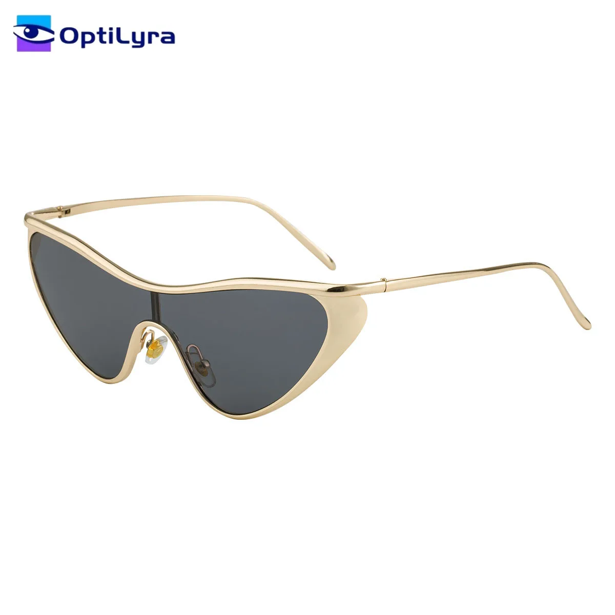 

OptiLyra Brand New Fashionable Cat Eye Metal Women's Sunglasses Outdoor Travel Sun Glasses UV400 Protection