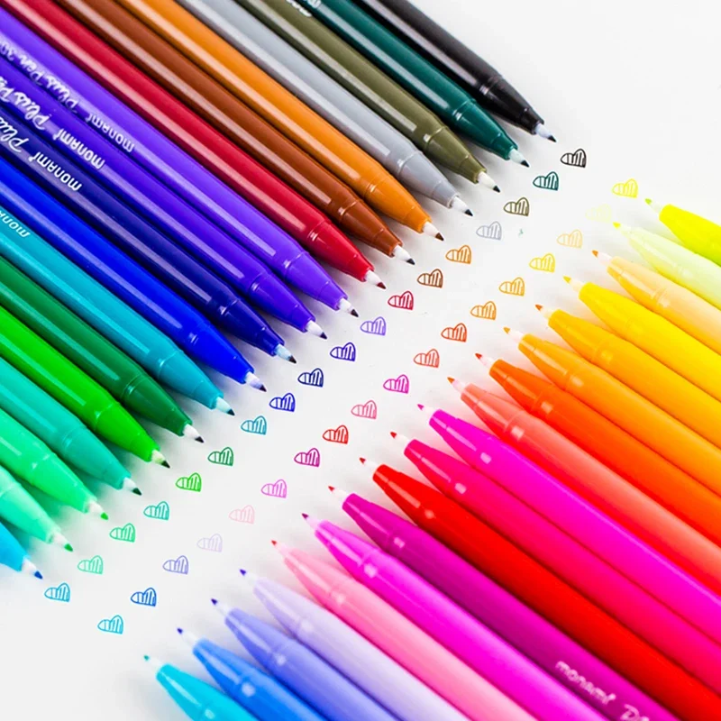 Water-based Gel Pens Hand-drawn/mark Hook Line Pens Writing/Graffiti/Notes 0.3-1mm Stationery Pen Art Supplies Colored 12-60 Set