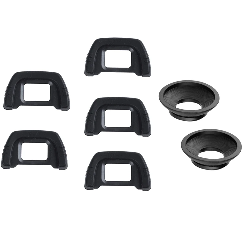 RISE-5 Pieces DK-21 Viewfinder Eyepiece Black With Eyecup Eyepiece Dk-19 Rubber Eyecup Viewfinder (2Pack)