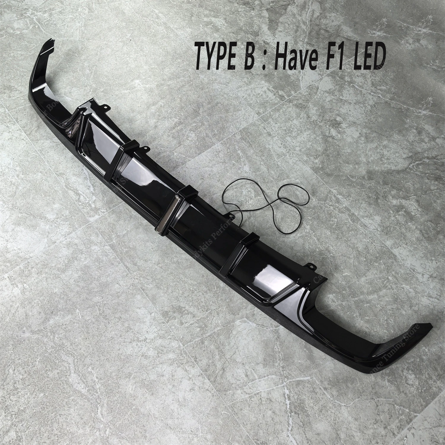 Gloss Black MP/F1 Style Achterbumper Diffuser Valance Lip Voor Bmw 5 Serie G30 G31 Luxe Lijn 2021-2023 Facelift Tuning