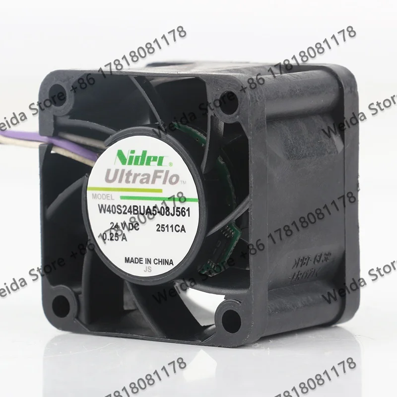 New original Nidec 12V 48V DC24V 0.25A AC EC 4028 40X40X28MM 4CM server inverter durable four-wire W40S24BUA5-08J561 cooling fa