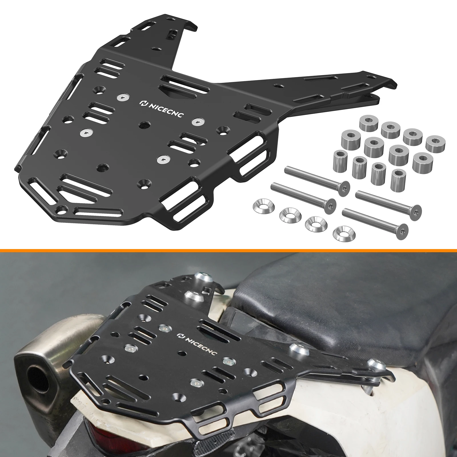 

Motorcycle Saddlebag Carrier Rear Luggage Rack for KTM 690 Enduro R 2008 2009 2010 2011 2012 2013 2014 2015 2016 2017 2018