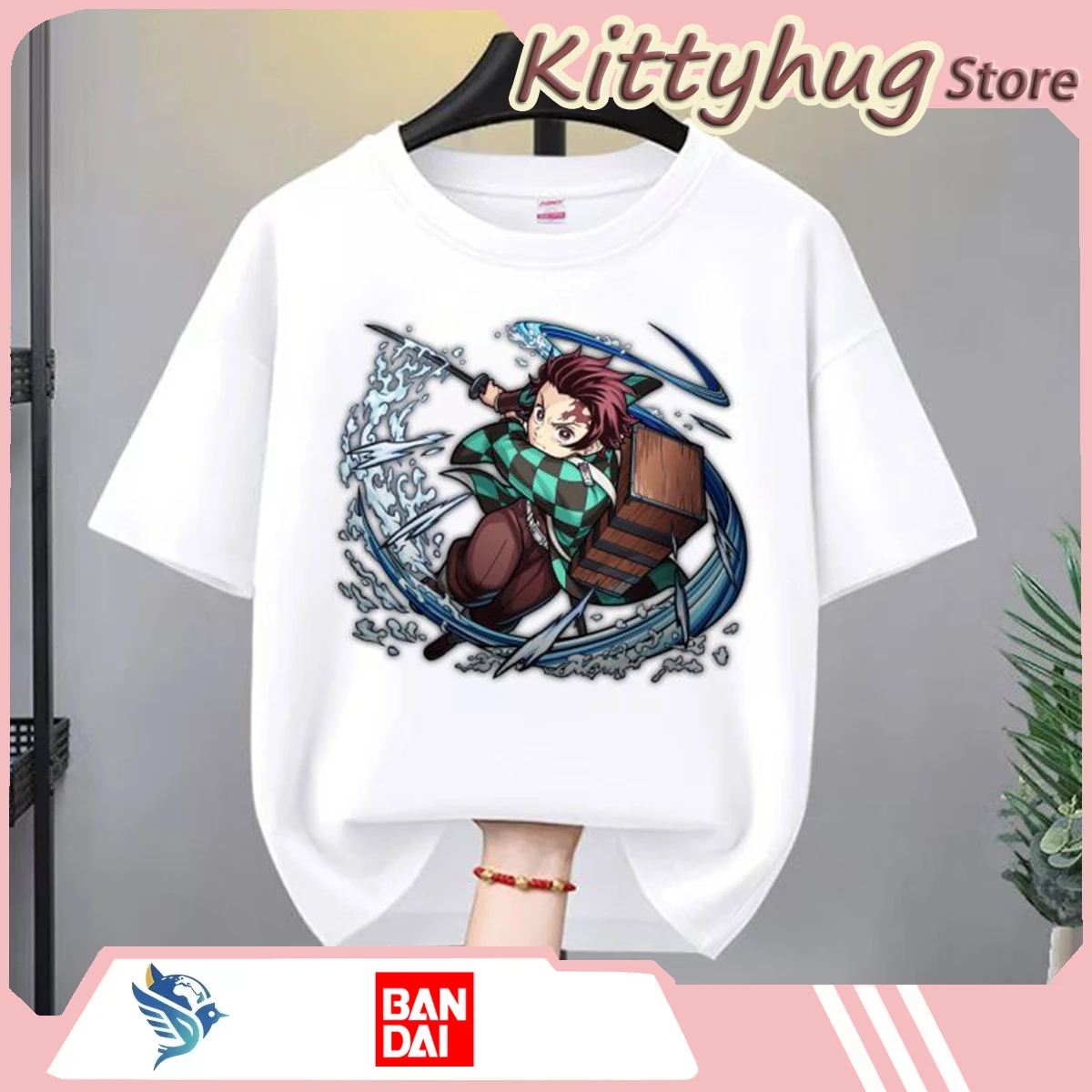 

Demon Slayer Summer Pure Cotton Cartoon Short-Sleeved Shirt Breathable Top Birthday Present