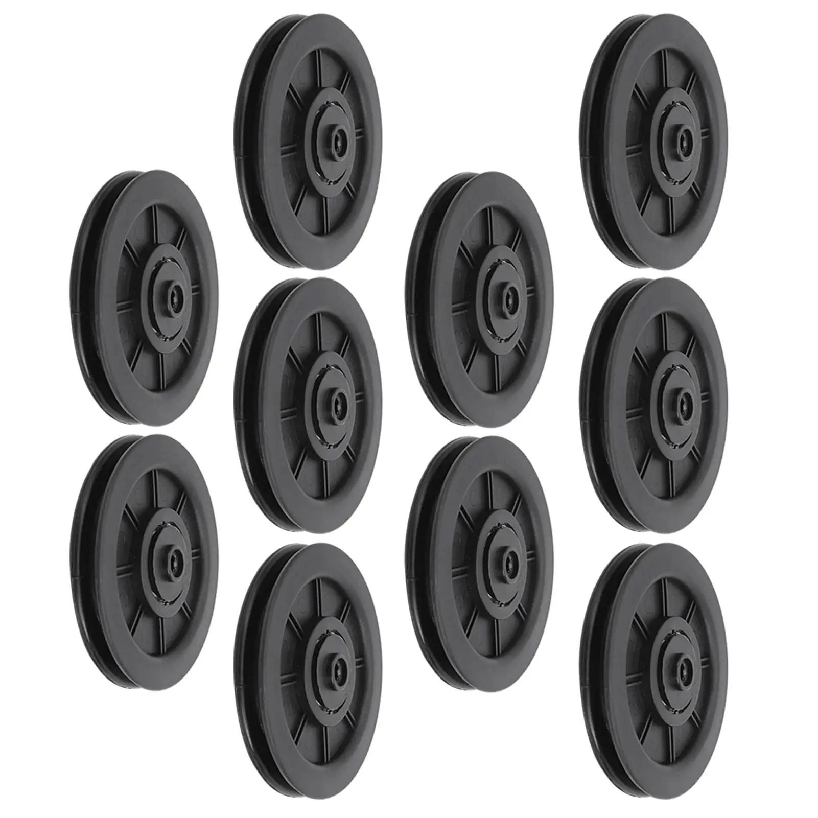 10Pcs 95/100MM Bearing Pulley Wheel - Universal Nylon Replacement for Gym Fitness Equipment