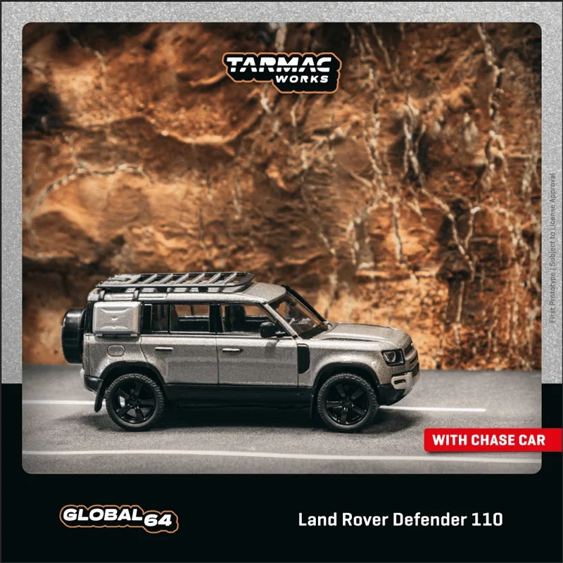 (Pre-order) Tarmac Works 1:64 Land Rover Defender 110 Grey Metallic Diecast Model Car