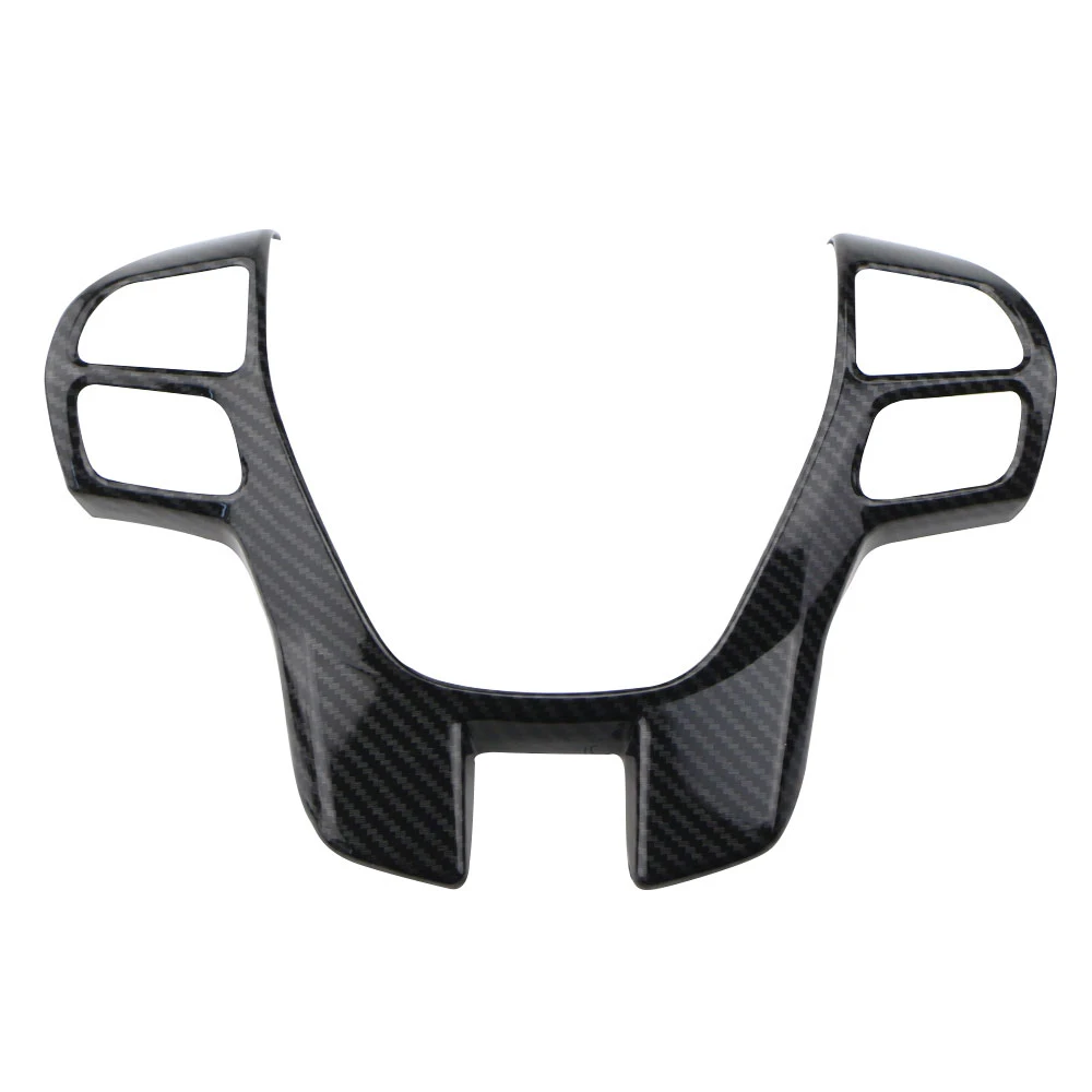 

AB59-Carbon Fiber Steering Wheel Cover Trim Frame Decorator Sticker Car Accessories For Ford Ranger Everest Endeavour 2015+