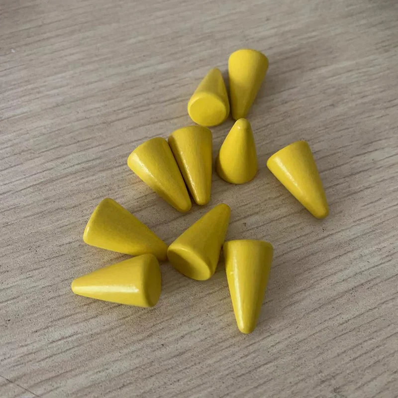 10pcs/set Conical Wooden Pieces Board Game Accessories image 3