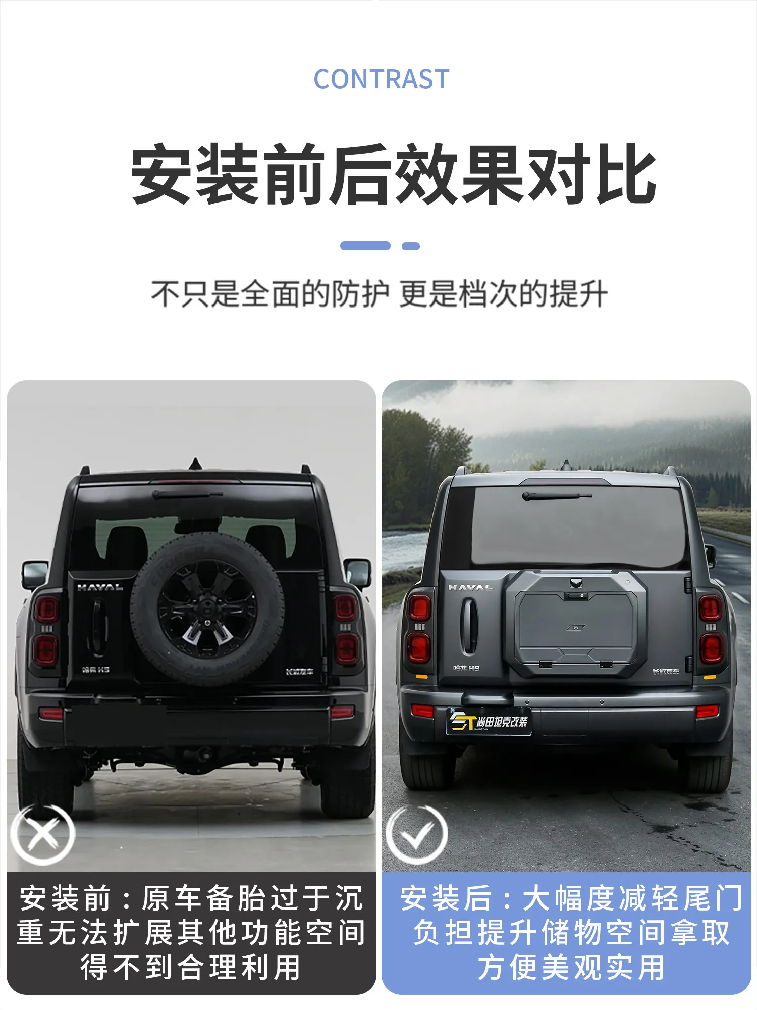 Picture 5: For Haval H9 Spare Tire Cover Exterior Accessories Custom Fit Replacement