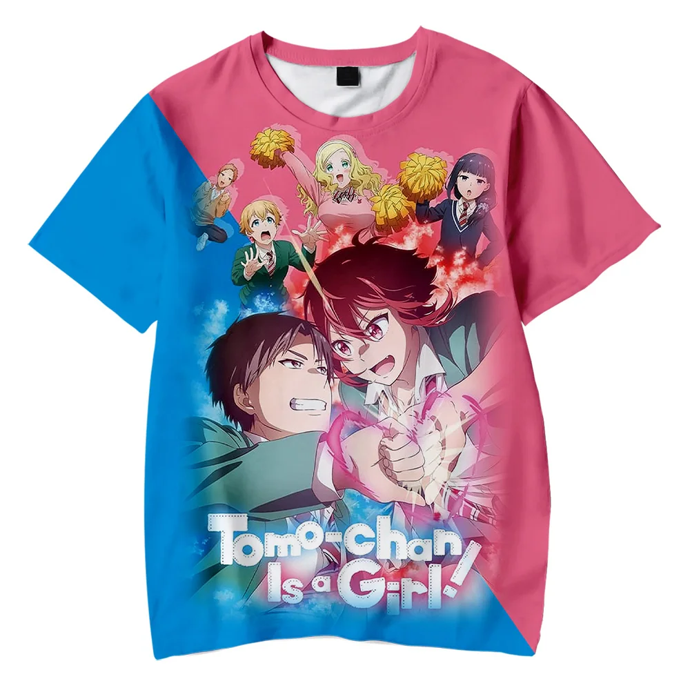 Tomo-chan Is a Girl Anime T-shirts Women Men O-Neck Short Sleeve Tshirt Casual Streetwear Summer Clothes