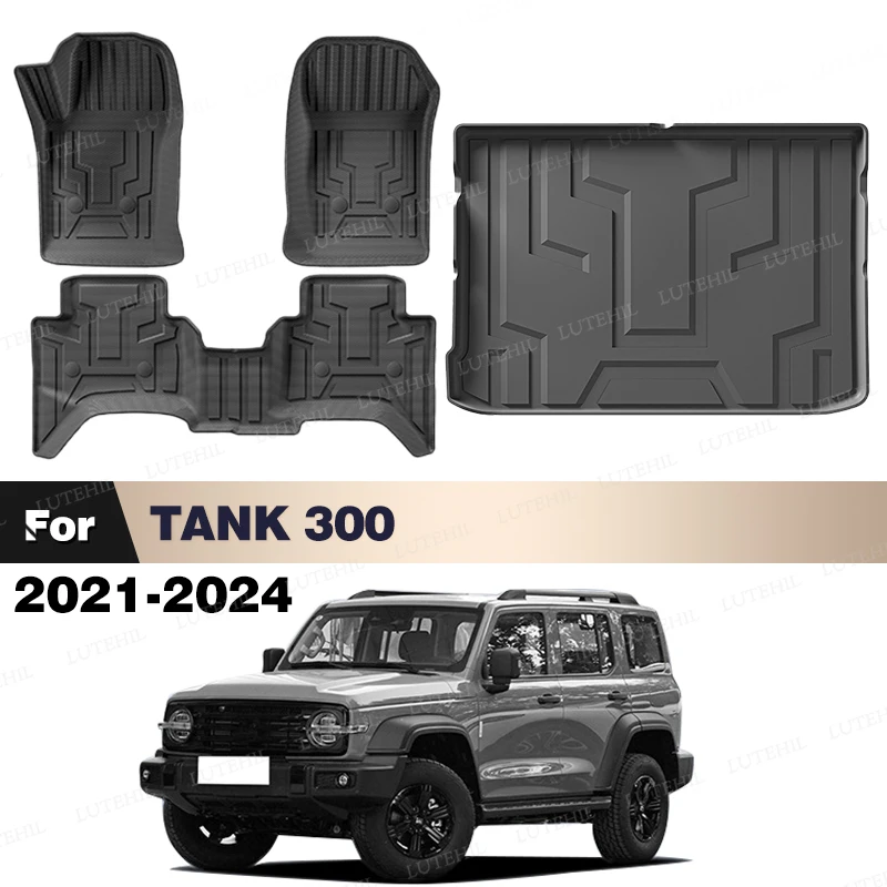 

For TANK 300 2021-2024 2023 22 Custom All-Weather TPE Floor Mat Trunk Mat Carpet Cover Automotive Interior Protector Accessories
