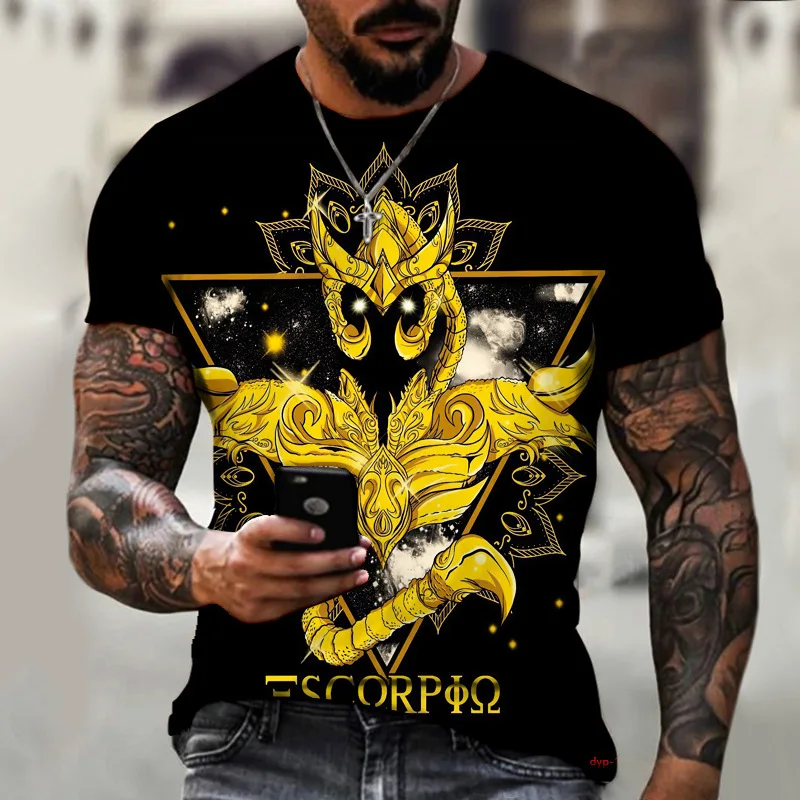 Hot Selling Anime Saint Seiya Scorpio 3D Print Kids Cosplay T-shirts Summer Men Women Fashion Street Harajuku Short sleeves Tees