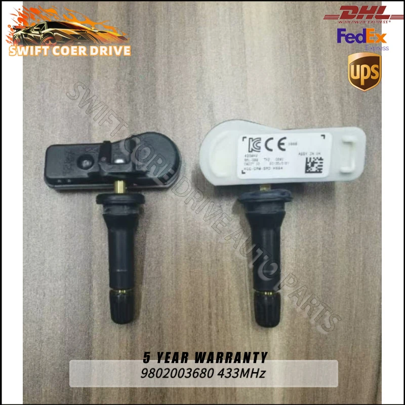 9802003680 433MHz TPMS 9811536380 para 2014-2019 Peugeot Partner Tepee Partner 3008 Citroen SENSOR MONITOR de presión de neumáticos