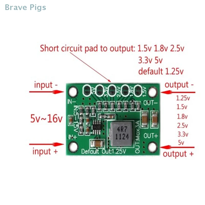 New 1Pc Hot Sale Ultra-Small Size DC-DC Step Down Power Supply Module 3A Adjustable Buck Converter for Arduino Replace