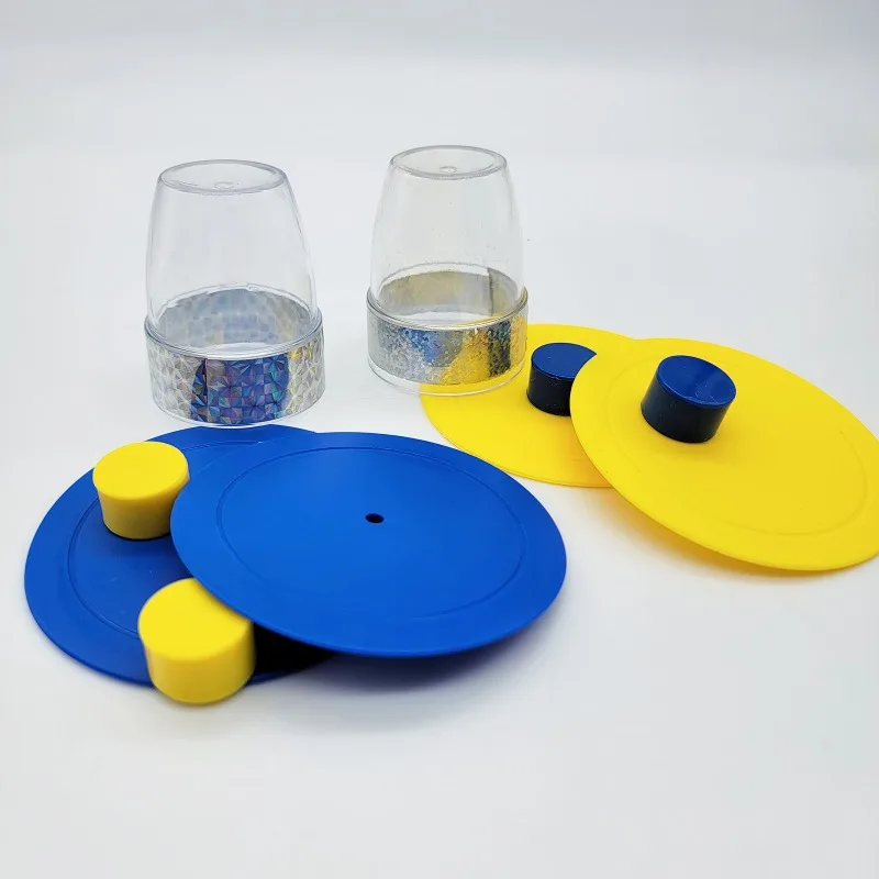 لعبة الوهم السحري الصلبة من خلال - لعبة اختراق العملات المعدنية للأطفال وهدايا الحفلات، خدع سحرية، دعائم ساحرة، ألعاب مضحكة