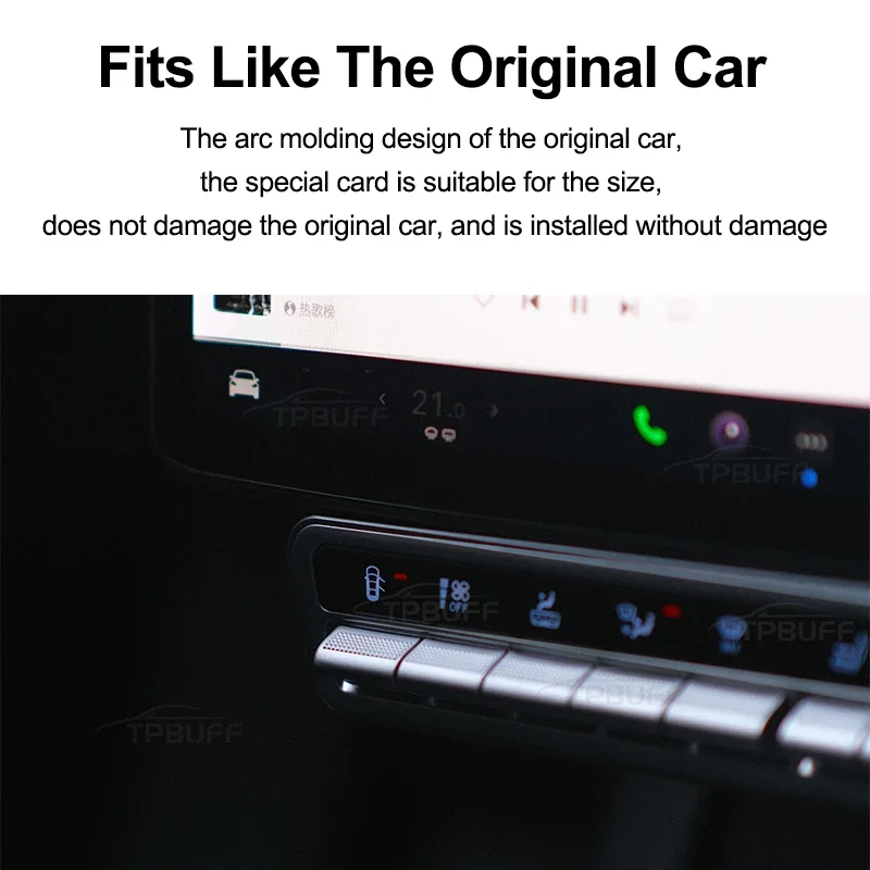 TPBUFF-Console botão físico para Tesla Model 3 Y, ar condicionado Panel, botões do interruptor, controle de tela Center, limpador, espelho, porta
