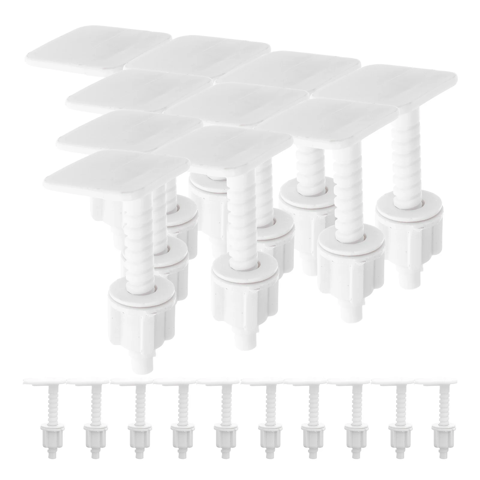 

20Pcs White Universal Toilet Seat Screws Heavy Duty Plastic Expanding Bolts Replacement Quick Install Toilet Seat Fixing