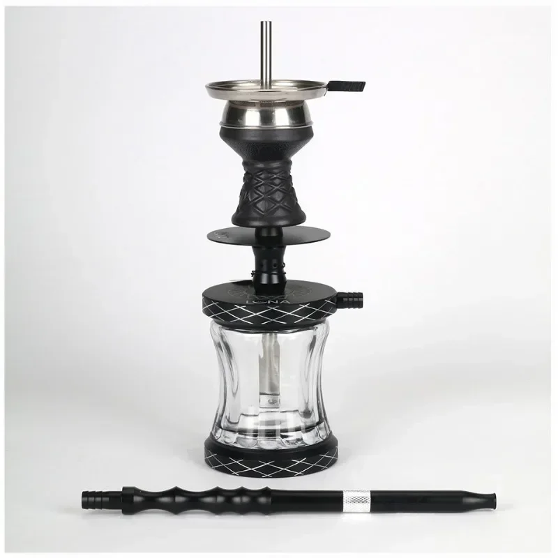 Portable Mini Hookah Hookah Single Aluminum Alloy Tube Paint Complete Set Including Hose Glass