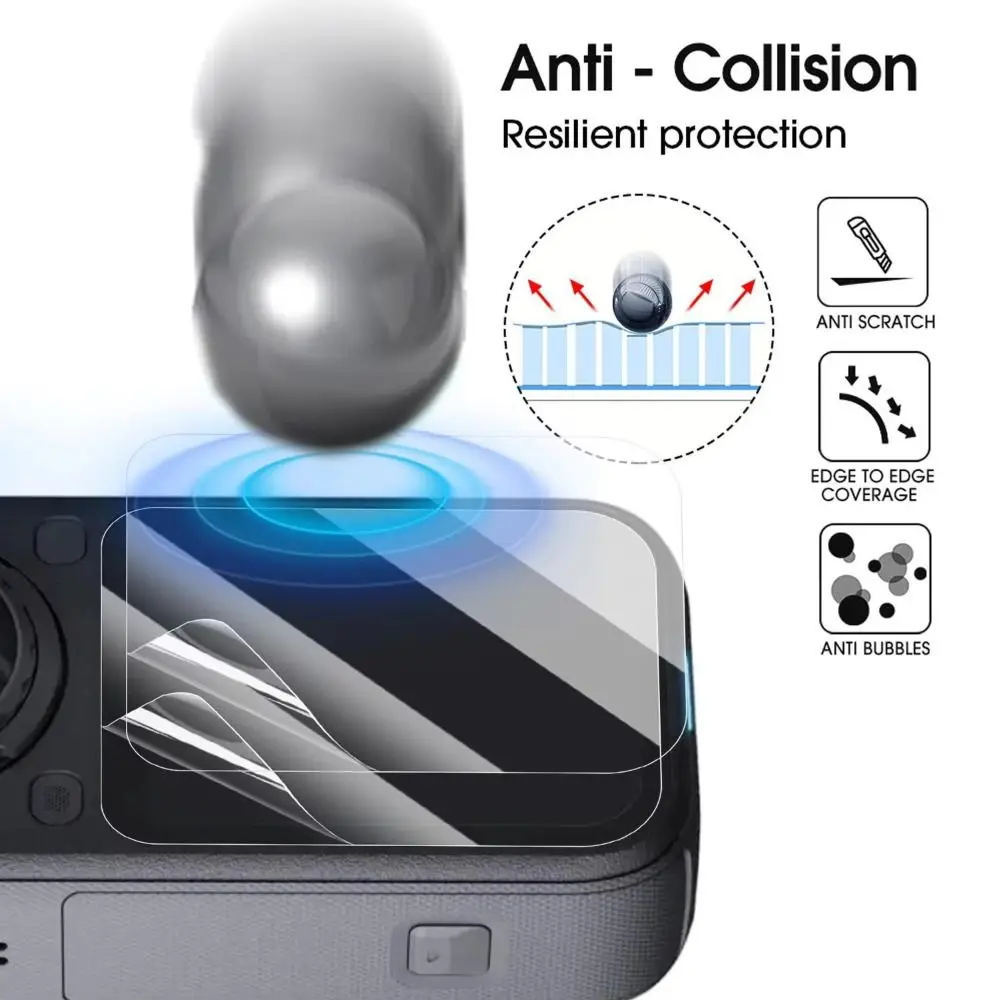 1/3/5Pcs Soft Hydrogel Protective Films HD Clear Screen Protector Anti-scratch Camera Screen Cover for Insta360 X6