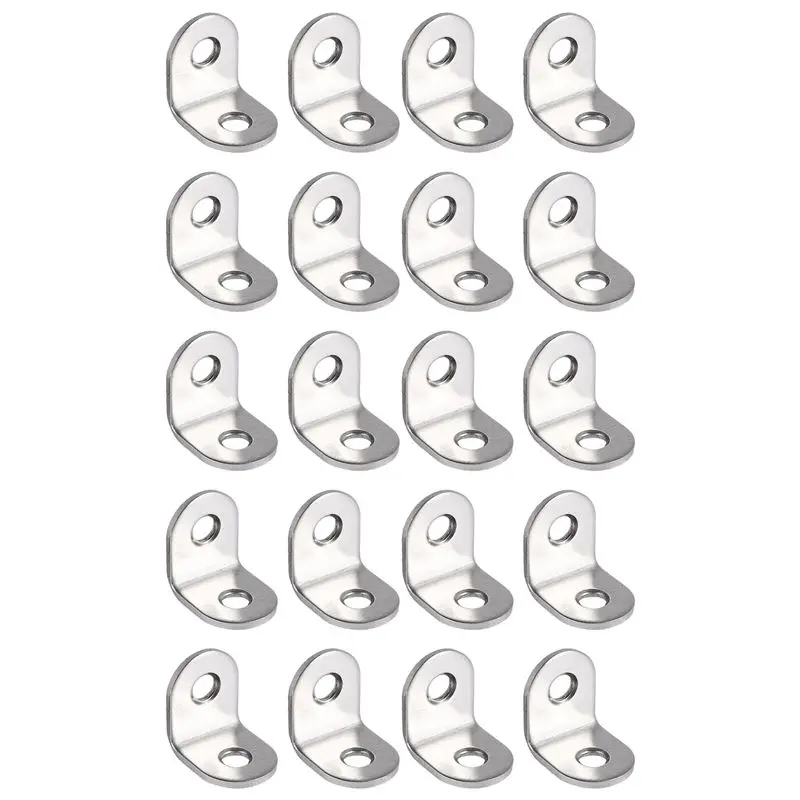 [NEW!A93G】 20Pcs 20Mm X 20Mm 90 Degree Shelf Support Corner Brace Angle Bracket
