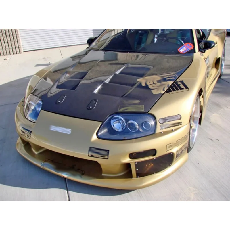 SAAR متوافق مع غطاء المحرك الأمامي من ألياف الكربون Toyota Supra Demon King المعدل MK4 JZA80
