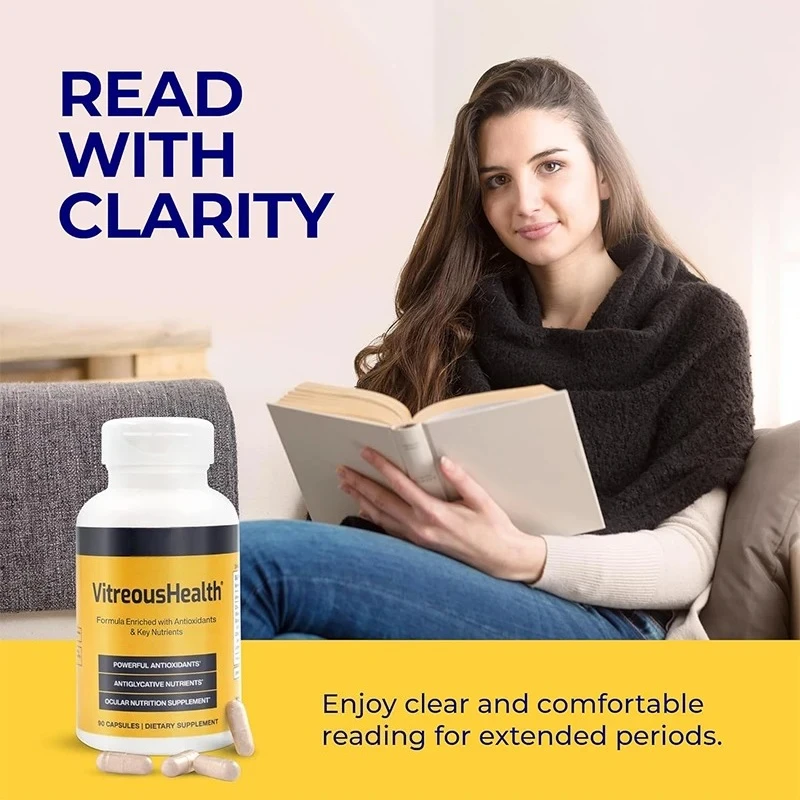 VitreusHealth مكمل العين القائم على الأدلة، يحتوي على كبسولة L-lysine-60