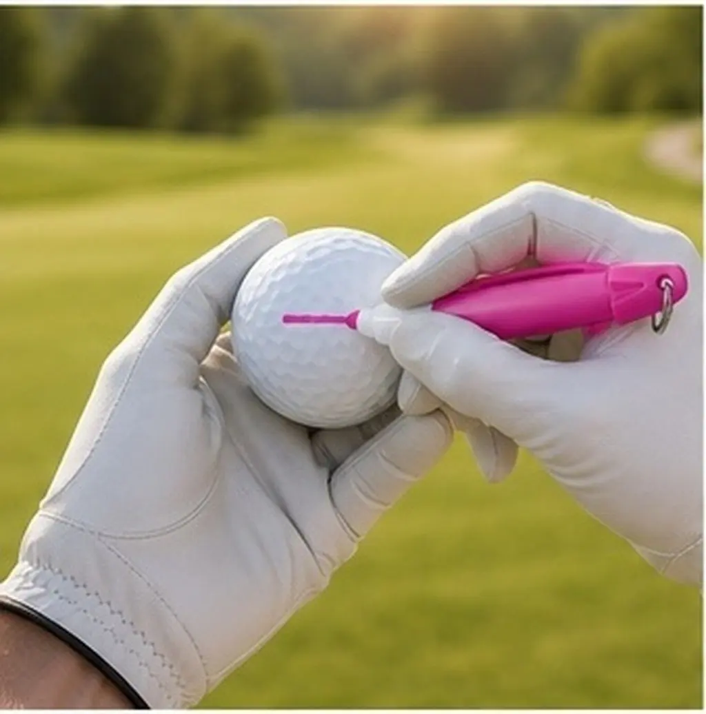 6Pcs Golf Ball Marker Pen Set Vibrant Coloring Markers Portable Lightweight for Ball Identification Alignment Marking Tournament