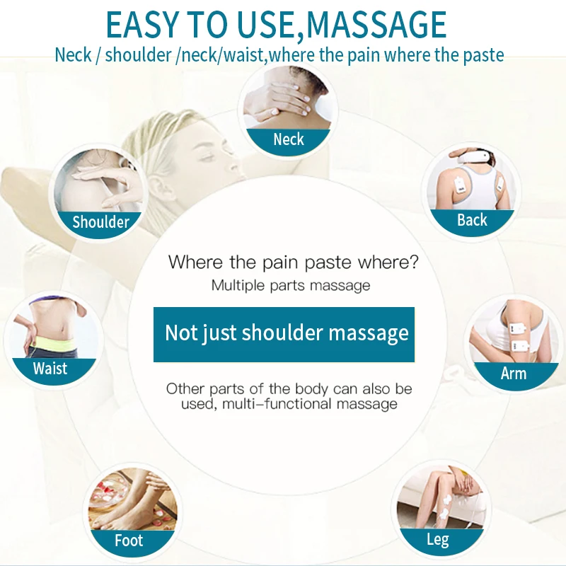 Elektrisches TENS-Gerät zur Muskelentspannung, Digitales Massagegerät mit LCD-Display, Elektrisches Körper-Meridian-Massagegerät – Detail 13