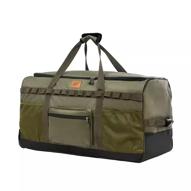 حقيبة ظهر للسفر ذات سعة كبيرة في الهواء الطلق، حقيبة تخزين ذات عجلات شديدة التحمل لمعدات ومستلزمات التخييم #5